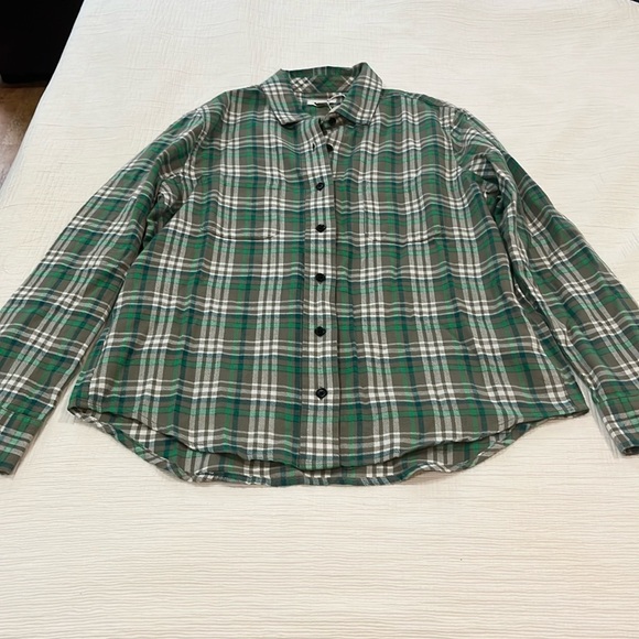 Pact Caper Plaid Flannel Organic Cotton Shirt sz Medium - Picture 2 of 8